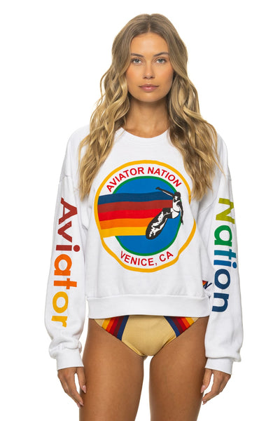 Crew Sweatshirt White | Aviator Nation
