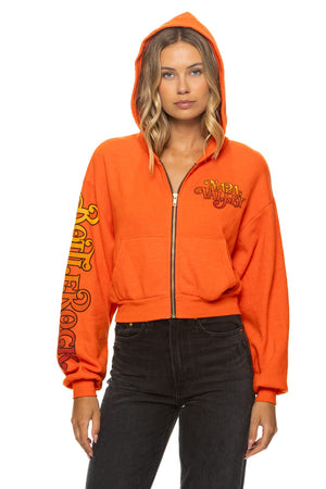 BOTTLEROCK 2026 CROPPED ZIP HOODIE RELAXED - ORANGE