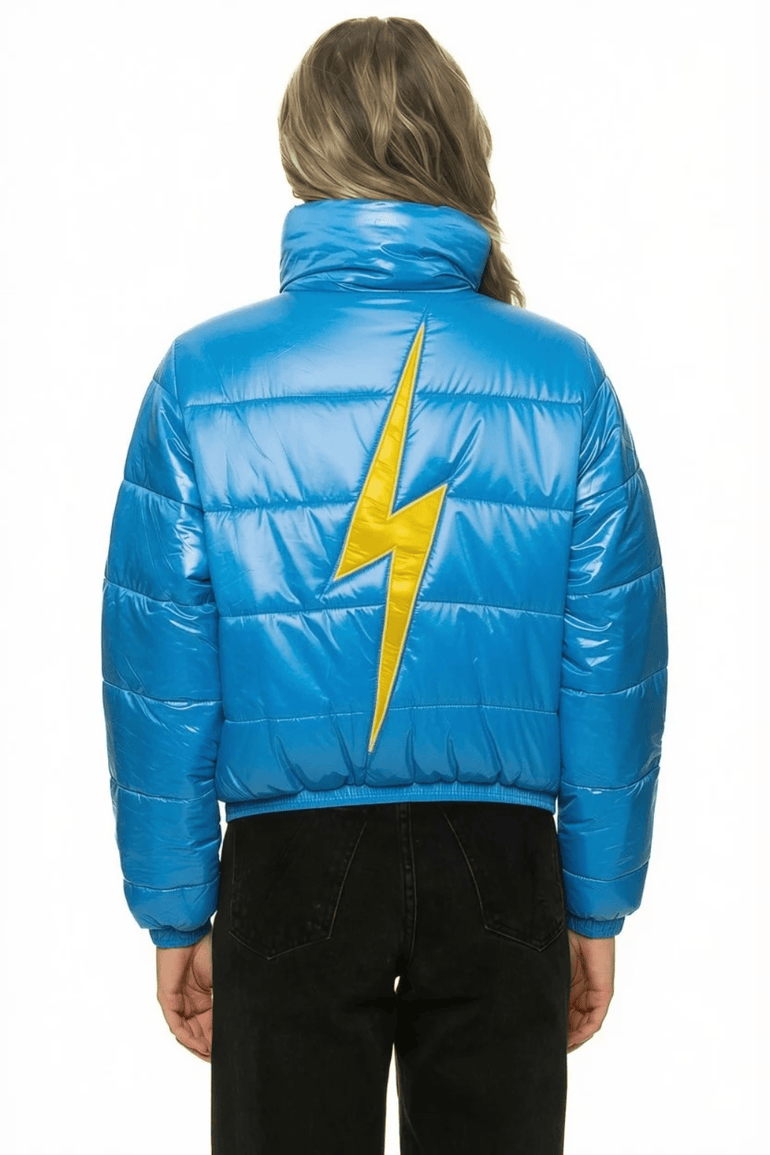 BOLT LUXE APRES PUFFER JACKET - GLOSSY OCEAN