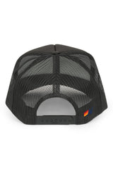 PRAY FOR SNOW VINTAGE TRUCKER HAT - BLACK - back