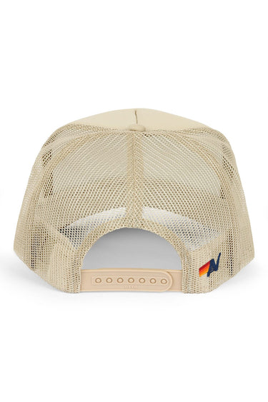 PRAY FOR SNOW VINTAGE TRUCKER HAT - KHAKI - back