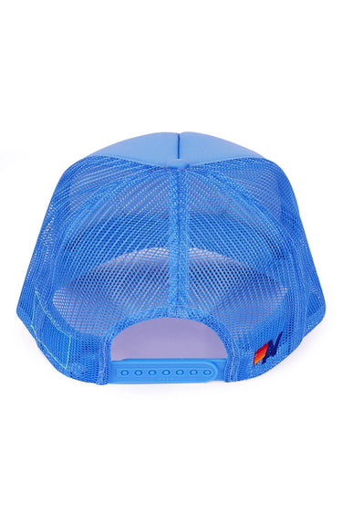 PRAY FOR SNOW VINTAGE TRUCKER HAT - LIGHT BLUE - back