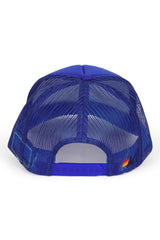 PRAY FOR SNOW VINTAGE TRUCKER HAT - ROYAL - back