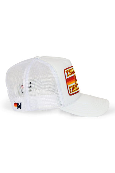 UNIVERSITY OF SOUTHERN CALIFORNIA FIGHT ON VINTAGE LOW RISE TRUCKER - WHITE