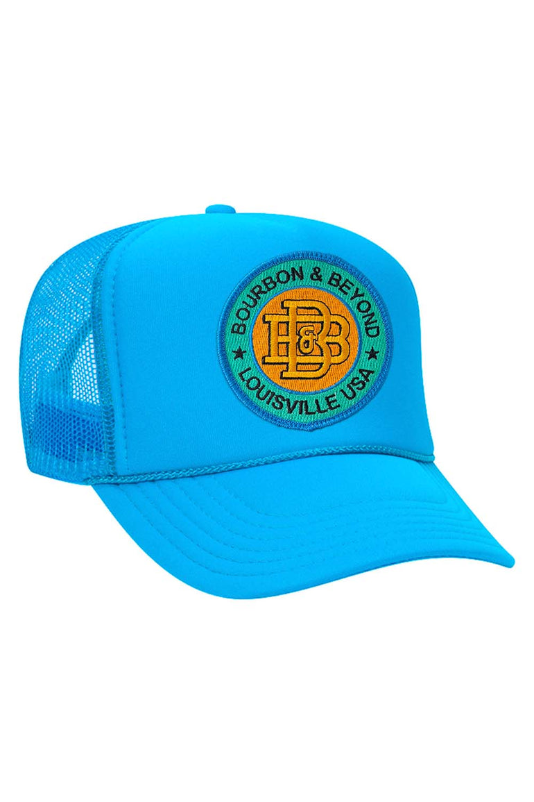 BOURBON AND BEYOND 2025 VINTAGE LOW RISE TRUCKER - NEON BLUE