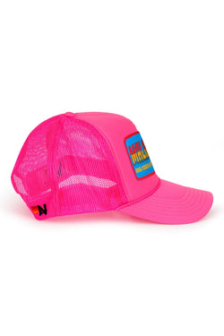 MALIBU CHILI COOK-OFF 2026 VINTAGE LOW RISE TRUCKER - NEON PINK