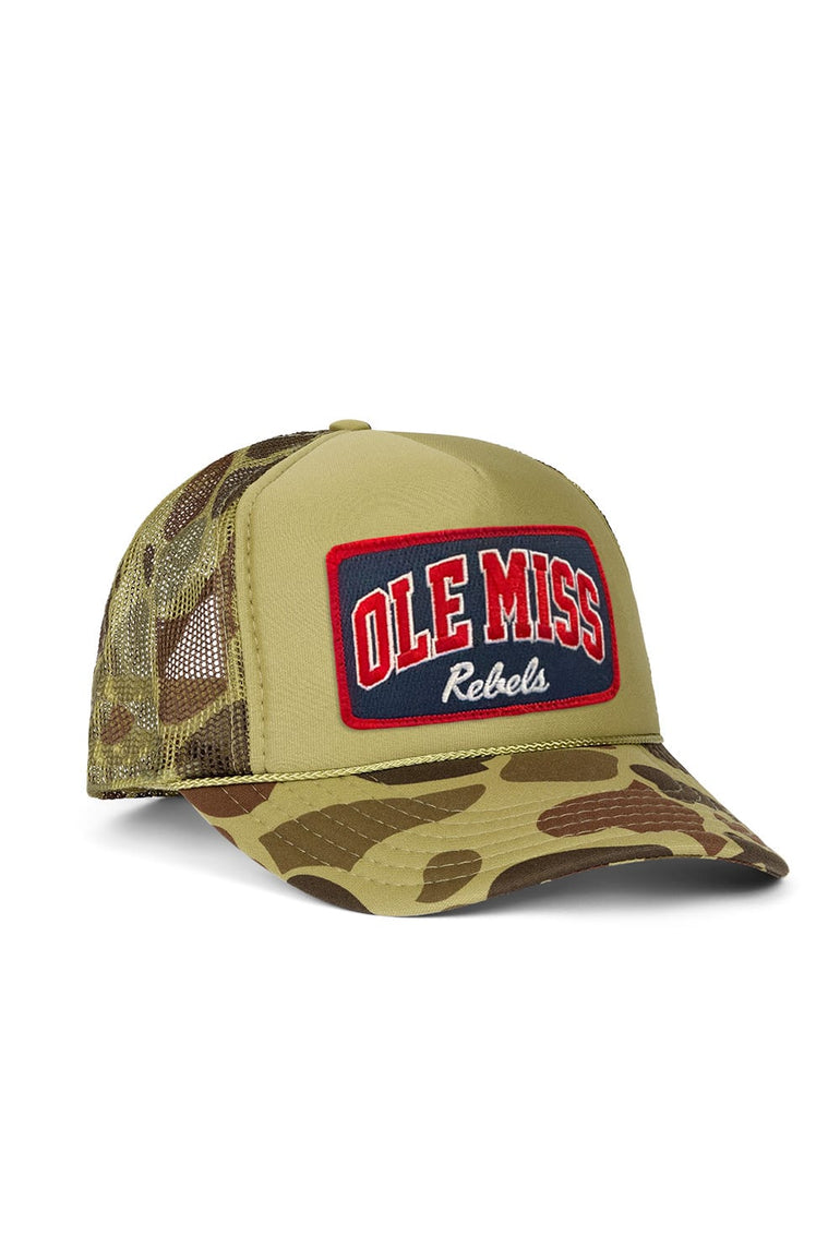 OLE MISS 2026 VINTAGE LOW RISE TRUCKER - CAMO
