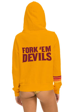 ASU FORK 'EM DEVILS ZIP HOODIE - GOLD