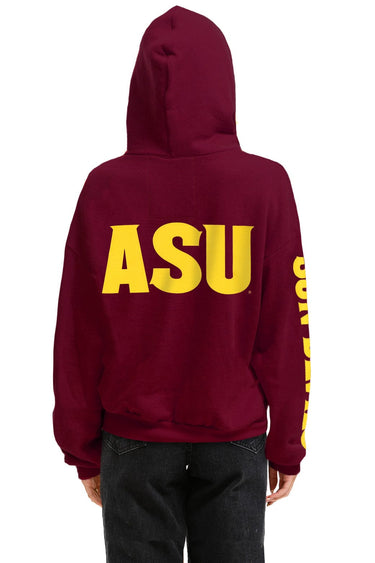 ASU FORK PULLOVER HOODIE RELAXED - MAROON