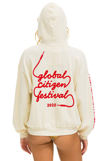 GLOBAL CITIZEN 2025 RELAXED PULLOVER HOODIE - VINTAGE WHITE