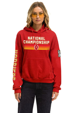 INDIANA UNIVERSITY CFP CHAMPIONS 2026 RELAXED PULLOVER HOODIE - CRIMSON