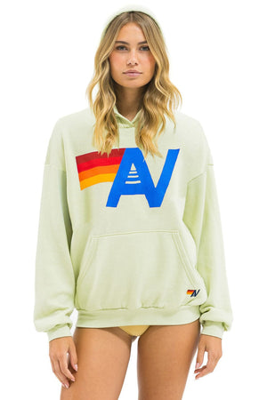 LOGO PULLOVER RELAXED HOODIE - LIME CREAM