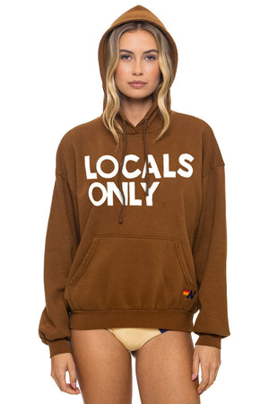 LOCALS ONLY RELAXED PULLOVER HOODIE - CINNAMON