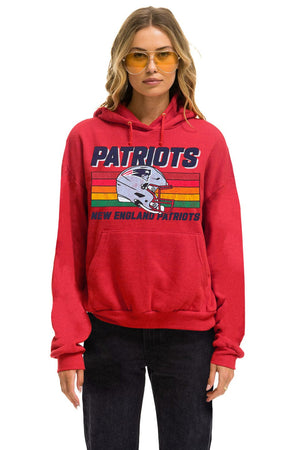 NEW ENGLAND PATRIOTS HELMET RELAXED PULLOVER HOODIE - FLASH RED
