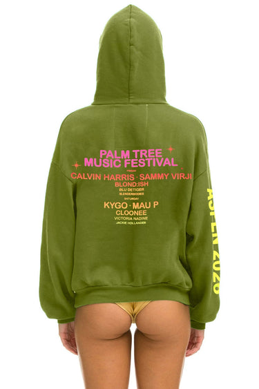 PALM TREE FEST ASPEN 2026 PULLOVER HOODIE RELAXED - JUNGLE GREEN