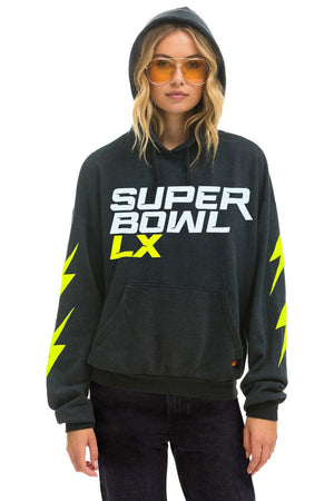 SUPER BOWL 2026 BOLT RELAXED PULLOVER HOODIE - CHARCOAL