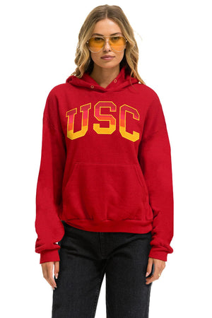UNIVERSITY OF SOUTHERN CALIFORNIA BOLT PULLOVER HOODIE RELAXED - CARDINAL