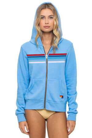 5 STRIPE AMERICA ZIP HOODIE - SKY // USA