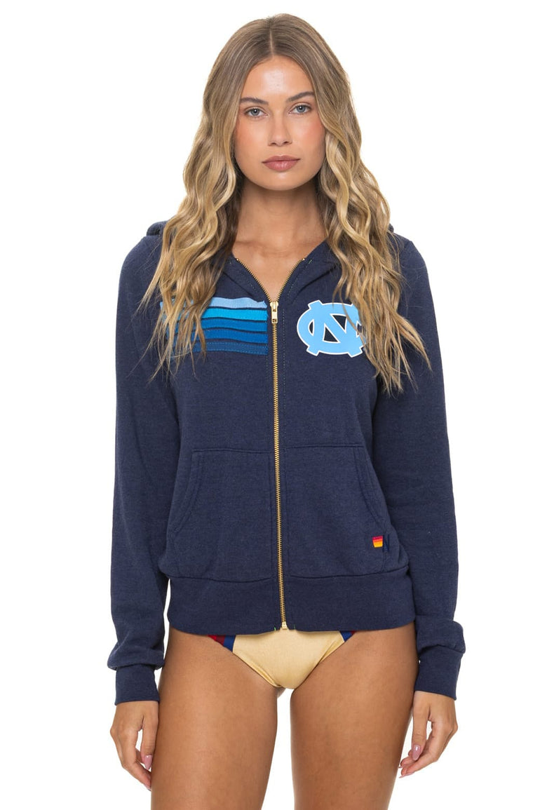 UNC 2026 5 STRIPE ZIP HOODIE - NAVY // BLUE