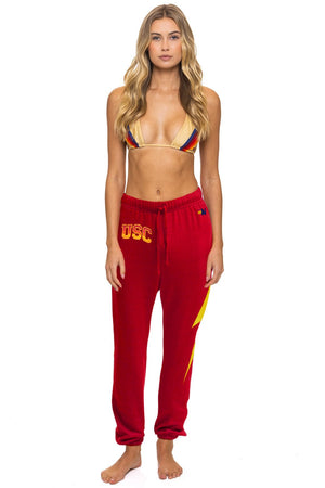 UNIVERSITY OF SOUTHERN CALIFORNIA BOLT UNISEX POCKET SWEATPANTS - CARDINAL