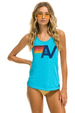 MEN'S LOGO TANK - NEON BLUE