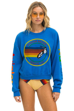 AVIATOR NATION RELAXED CREW SWEATSHIRT - ADVENTURE BLUE