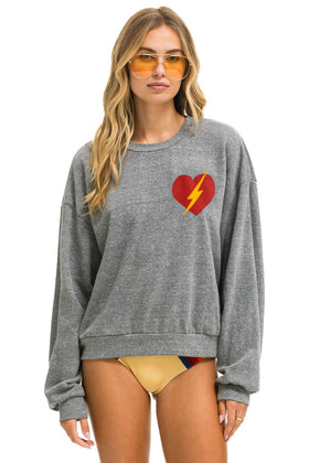 BOLT HEART RELAXED CREW SWEATSHIRT