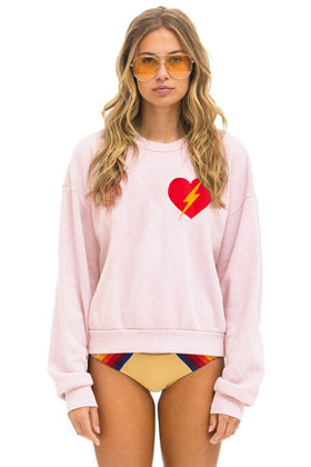 BOLT HEART RELAXED CREW SWEATSHIRT