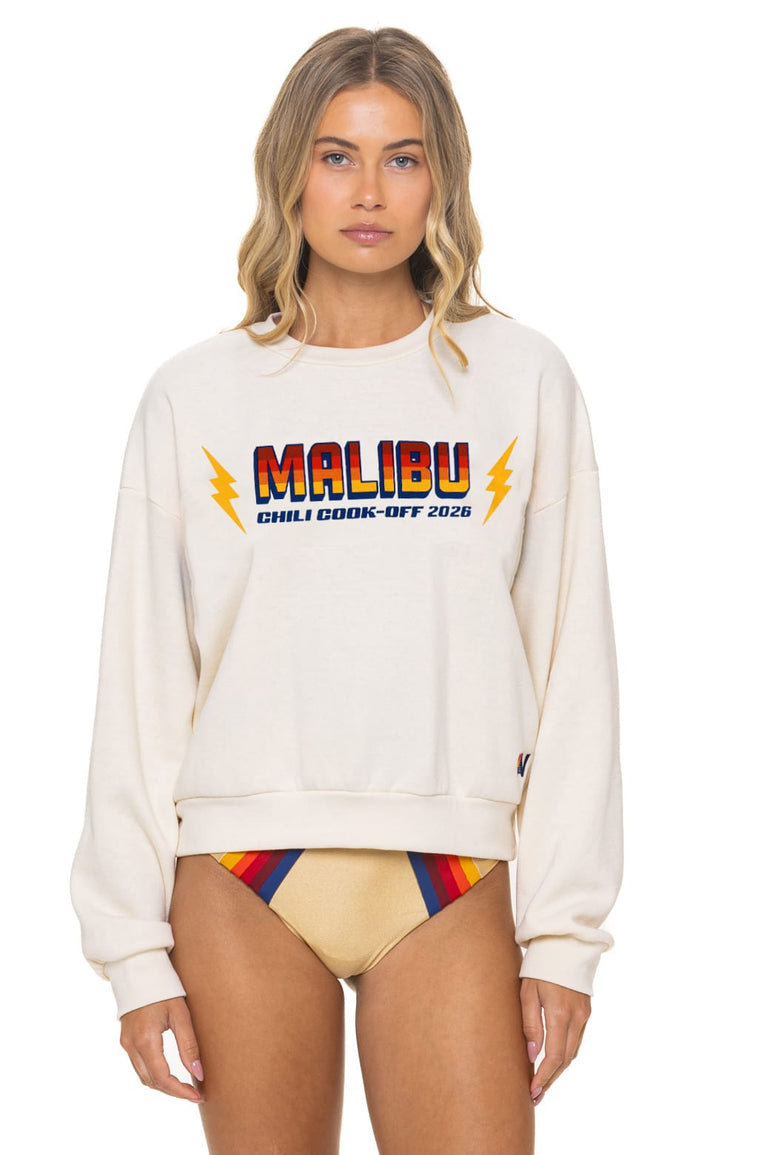 MALIBU CHILI COOK-OFF 2026 RELAXED CREW SWEATSHIRT - VINTAGE WHITE