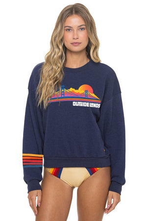 OUTSIDE LANDS 2026 RELAXED CREW SWEATSHIRT - NAVY