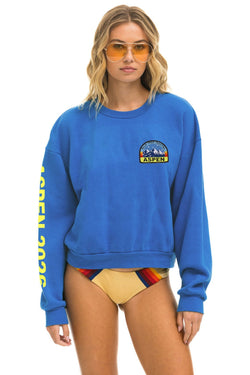 PALM TREE FEST ASPEN 2026 CREW SWEATSHIRT RELAXED - COBALT