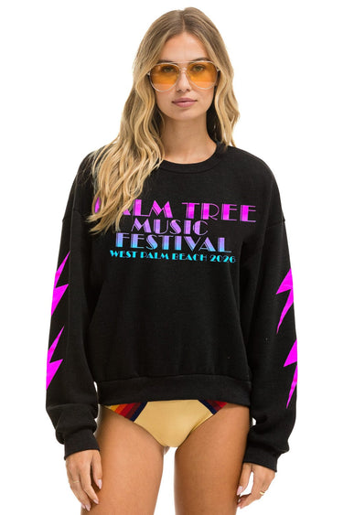 PALM TREE FEST WEST PALM 2026 CREW SWEATSHIRT RELAXED - BLACK