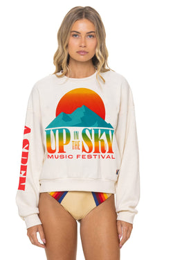 UP IN THE SKY 2026 RELAXED CREW SWEATSHIRT - VINTAGE WHITE
