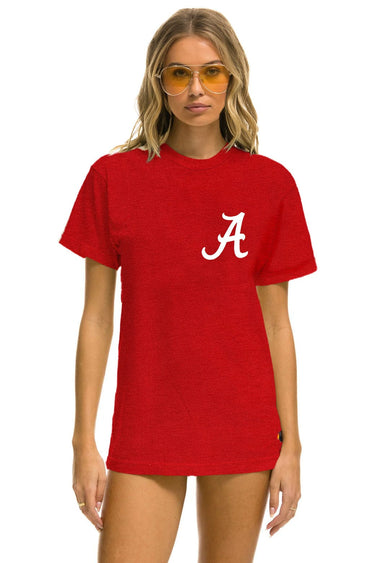UNIVERSITY OF ALABAMA BOLT CREW TEE SHIRT - CRIMSON