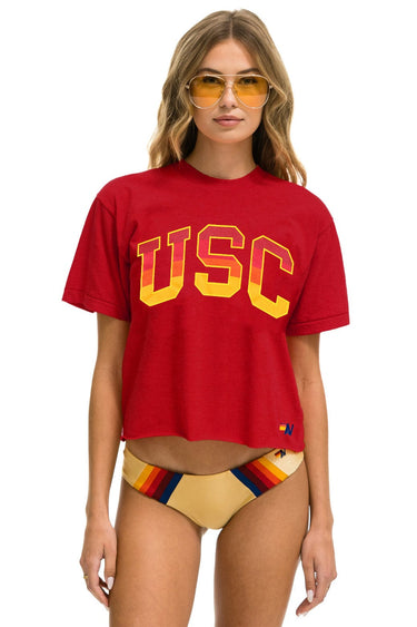 UNIVERSITY OF SOUTHERN CALIFORNIA BOYFRIEND TEE - CARDINAL