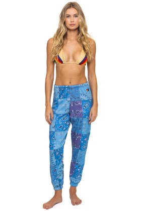 BANDANA QUILTED SWEATPANTS