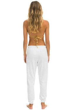 BOLT HEART SWEATPANTS - WHITE