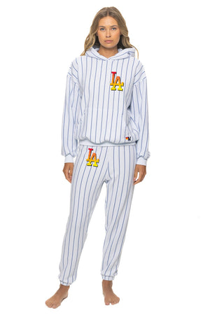 LOS ANGELES DODGERS PINSTRIPE 2026 SWEATPANTS - WHITE // BLUE