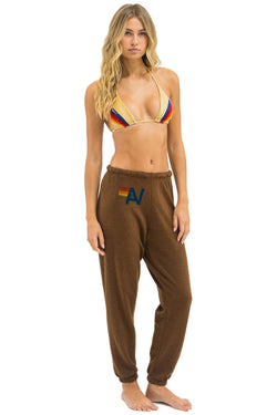 LOGO SWEATPANTS - CHOCOLATE
