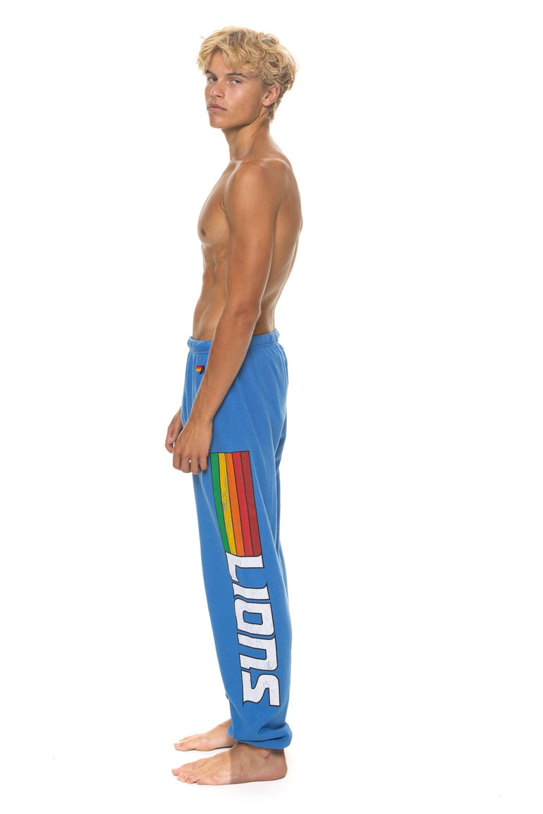 DETROIT LIONS HELMET SWEATPANTS - COBALT