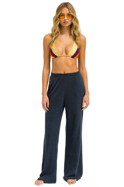 WIDE LEG POCKET SWEATPANTS - CHARCOAL