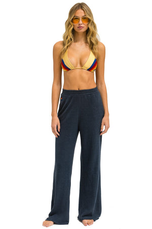 WIDE LEG POCKET SWEATPANTS - CHARCOAL