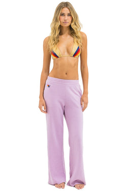 WIDE LEG POCKET SWEATPANTS - MAUVE