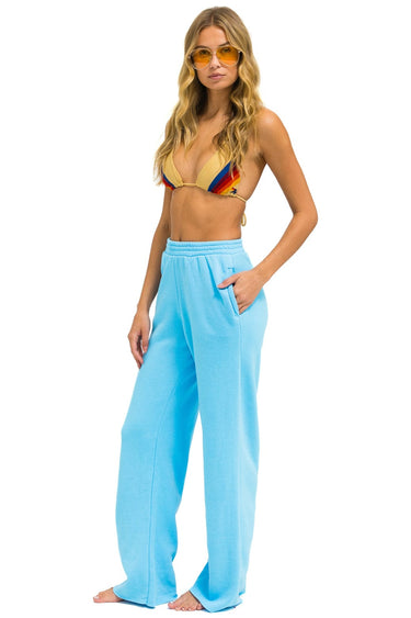 WIDE LEG POCKET SWEATPANTS - SKY