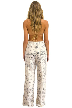 BANDANA WIDE LEG POCKET SWEATPANTS - VINTAGE WHITE