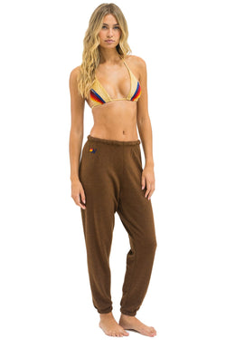 5 STRIPE SWEATPANTS - CHOCOLATE // ESPRESSO