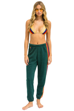 5 STRIPE SWEATPANTS - FOREST // PURPLE // ORANGE