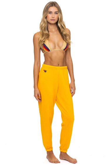 5 STRIPE SWEATPANTS - GOLD