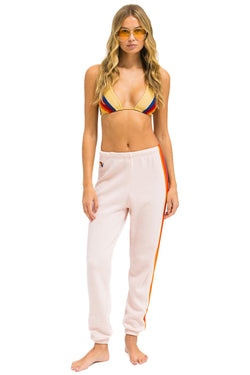 5 STRIPE SWEATPANTS - LIGHT PINK // PURPLE // ORANGE