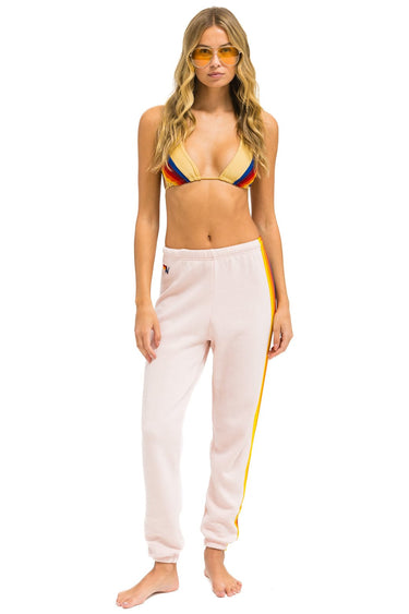 5 STRIPE SWEATPANTS - LIGHT PINK